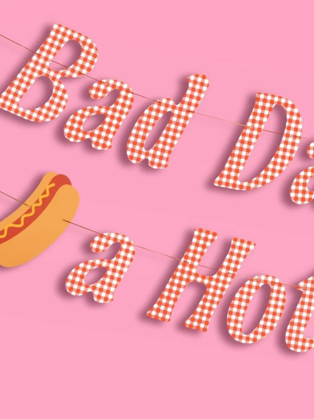 Hot Dog Banner for Cookout Party | BBQ Decor, Summer Celebration, July 4th Fun